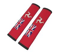 Brpzosi Civil Ensign of The Isle of Man Car Seat Belt Cover Pad for Adults 2 Pcs CarStrap Shoulder PadSleeves