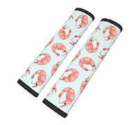 Brpzosi Colorful Shrimp Car Seat Belt Cover Pad Universal Car Accessories for Women Men Interior, Seatbelt Covers Shoulder Strap Pad Soft and Comfortable Seatbelt Cushion Car Interior Accessories