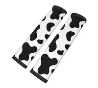 Brpzosi Cowhide Milk Cow Print Car Seat Belt Cover 2 Pack Seatbelt Strap Shoulder Pad Protector Universal Comfort for Car Bag Men Women Girls Boys