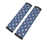 Brpzosi Crayon Dots Navy Blue Background Car Seat Belt Cover 2 Pack Seatbelt Strap Shoulder Pad Protector Universal Comfort for Car Bag Men Women Girls Boys
