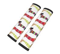 Brpzosi Cute Dachshund Dog Seatbelt Covers 2 Pcs Auto Seat Belt Cover Pad Car Seat Cushion Pad Silicone Car Seat Straps Shoulder Pads for Women Men