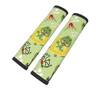Brpzosi Cute Dinosaurs Cartoon 2 Pack Car Seat Belt Pad Cover,Soft CarSeat Belt Strap Shoulder Pad for Adults and Children,Suitable for Car Seat BeltYour Neck and Shoulder