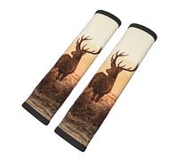 Brpzosi Deer Wilderness Nature Countryside Car Seat Belt Cover 2 Pack Seatbelt Strap Shoulder Pad Protector Universal Comfort for Car Bag Men Women Girls Boys