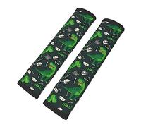 Brpzosi Dinosaurs Bones Cartoon Pattern Car Seat Belt Cover 2 Pack Seatbelt Strap Shoulder Pad Protector Universal Comfort for Car Bag Men Women Girls Boys