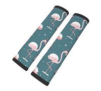 Brpzosi Elegant Flamingo Wearing A Christmas Hat 2 Pack Car Seat Belt Pad Cover,Soft CarSeat Belt Strap Shoulder Pad For Adults And Children,Suitable For Car Seat BeltYour Neck And Shoulder