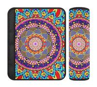 Brpzosi Ethnic Ornate Car Seat Belt Cover Pad for Babies Kids Seatbelt Covers Soft Seat Strap Padding Cushion for Toddler Adult Cars 2 Pack