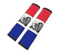 Brpzosi Flag of New Caledonia with Emblem Car Seat Belt Cover Pad for Adults 2 Pcs CarStrap Shoulder PadSleeves