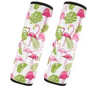 Brpzosi Flamingo Car Seat Belt Cover Pad for Kids Baby Seatbelt Covers Cushion Soft Stroller Strap Cover for Toddler Adult Cars 2 Pack