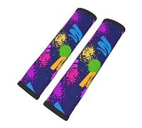 Brpzosi Funny Paint Drop Splatter Colorful Pattern Car Seat Belt Cover 2 Pack Seatbelt Strap Shoulder Pad Protector Universal Comfort for Car Bag Men Women Girls Boys