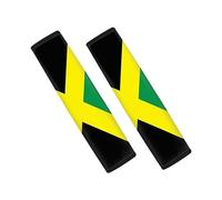 Brpzosi Jamaican Flag Print Car Seat Belt Covers for Boys Girls, 2 Pack Carseat Shoulder Padding, Soft Car Seat Neck Cover, Car Seat Straps Shoulder Pads, Stroller Strap Cover for Baby Kids