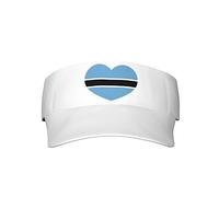 Brpzosi Love Botswana Flag Heart Sport Empty Top Baseball Sun Cap Adjustable UvCaps Golf Hat for Women Men Multicolor