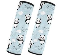 Brpzosi Panda-01 Car Seat Belt Cover Pad for Kids Babies Car Seat Neck Cover Seatbelt Covers Protectors for Girls Boys Adult 2 Pack