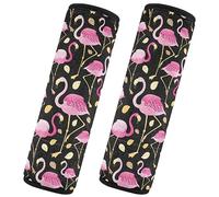 Brpzosi Pink Flamingos Car Seat Belt Cover Pad for Kids Baby Seatbelt Covers Soft Seat Strap Covers Cushion for Girls Boys Adult 2 Pack