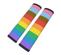 Brpzosi Progress Pride Flag Rainbow Colours Car Seat Belt Pad CoverSeatbelt Protector Pack of 2 Car Interior Decor