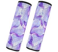 Brpzosi Purple Flower Petal Car Seat Belt Cover Pad for Baby Kids Seatbelt Covers Cushion Soft Stroller Strap Cover for Toddler Adult Cars 2 Pack