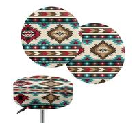 Brpzosi Stool Cushion Round Bar Stool Seat Covers for Bar Round Chair Aztec Tribal Round Bar Stool Seat Covers with Elastic Stool Chair Covers for Bar Round Chair 2 Pack