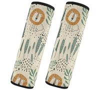 Brpzosi Tropical Funny Lions Car Seat Belt Cover Pad for Kids Baby Seatbelt Covers Soft Shoulder Strap Pad Cushion for Toddler Infant Adults 2 Pack
