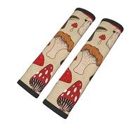 Brpzosi Various Mushroom Car Seat Belt Pad CoverSeatbelt Protector Pack of 2 Car Interior Decor