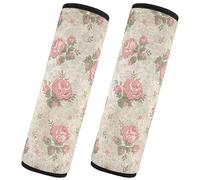 Brpzosi Vintage Floral Car Seat Belt Cover Pad for Kids Babies Seatbelt Covers Soft Seat Strap Padding Cushion for Toddler Adult Cars 2 Pack