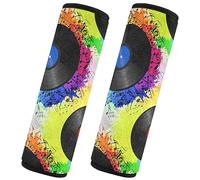Brpzosi Vinyl Record Music Notes Car Seat Belt Cover Pad for Kids Baby Seatbelt Covers Carseat Shoulder Strap Protectors for Cars Toddler Adult 2 Pack