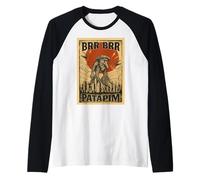 Brr Brr Patapim Italian Brainrot Meme Vintage Japanese Style Raglan Baseball Tee