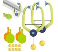 BRRDASJO Door Ping Pong Game Over The Door, Adjustable Doorway Game Ping Pong Trainer Kit,with Racket and Balls,for Kids Portable Door Frame Ping Pong Exerciser.(2)