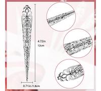 BRRNOO 10 Pack Finger Nail Tip Claw Rings, Ancient Queen Costume Fingertip Claw Nail Rings Decoration Accessory, with Golden and Silver Finish, for Cosplay Drama Dance Show (1)