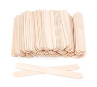Brrnoo 100 Pcs Wooden Wax Sticks Wax Application Sticks Spatulas Smooth Hair Removal with Safe No Splinter Design for Eyebrows Lips