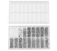 BRRNOO 1000PCS Glasses Screws Eyeglass Screws Spectacle Stainless Steel & Plastic Tiny Repair Kit for Eyeglasses Sunglasses Watch