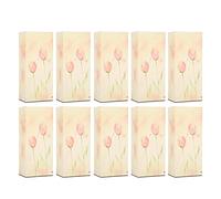 Brrnoo 10Pcs Lipstick Empty Paper Boxes Drawer Style Handmade Lipstick Cases for DIY Lip Gloss Storage Craft Gift Boxes with Beautiful Patterns (F3 Tulip Paper Box)