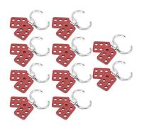 BRRNOO 10pcs Lockout Hasp Tagout Safety Padlock Hasp 6 Holes Aluminum Insulation for Industrial Electric Power Coal Flammable Places Red 38mm/1.5in