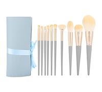 Brrnoo 10Pcs Makeup Brush Set Soft Synthetic Fiber Blusher Brush Foundation Powder Travel Cosmetic Brushes with Storage Bag