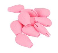 Brrnoo 10pcs Silicone Eye Shadow Brush Covers, Makeup Brush Travel Case, Reusable Makeup Brush Protector, Dust Proof, Space Saving, Soft Silicone, Pink