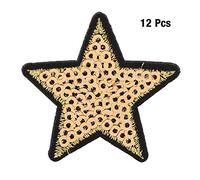 BRRNOO 12pcs Star Shape Embroidery Patch Sewing Patch for Bag, Clothes, Scarf, Easy to Iron or Sew on