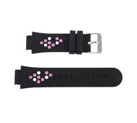 Brrnoo 15mm Kids Smart Watch Band Replacement Rain Proof Ergonomic Design Non Slip Silicone Wrist Strap with Stainless Steel Buckle for Sports Running Yoga Hiking (Pink)