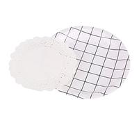 Brrnoo 180Pcs Paper Doilies Lace Doilies Cake 5 Sizes 5. to 10. Inch Decorative Paper Lace Mats for Cake Plates Dessert Cups Baking Party Wedding Table Decorations (8. inches Diameter 21.5cm)