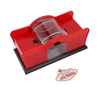 Brrnoo 2 Deck Hand Crank Manual Card Shuffler, Premium ABS Material, Easy to Use, Compact & Portable, Control Shuffling Speed, Protect Cards, Battery-, Poker, Blackjack, Rummy, Phase