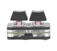 Brrnoo 2 Keys Red Switch Keyboard Mini USB Mechanical ni 2 Keys USB Keypad for Macro Or Rhythm Games, with USB Cable & Caliper (Black)