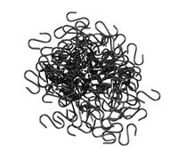 Brrnoo 200PCS Mini S Hooks Jewelry Hanging S Hook Small Hook Black Iron with Sturdy Heavy Duty Design for Hanging Keys Crafts Organization
