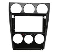 Brrnoo 2DIN Car Stereo Radio Fascia, Built in Canbus Dash Panel Frame for 6 2004-2016 9in, with Manual Air Conditioning Panel, Wire Harness Included, Easy Installation, Sturdy ABS