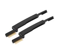 BRRNOO 2pcs Folding Eye Lash Brow Comb, Stainless Steel Eyelash Separator, Metal Teeth Eyebrow Comb, Portable Dual Sided Eyebrow Brush with Protected Design, Comfortable Grip Handle,