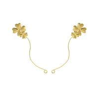 Brrnoo 2pcs Gold Eyelashes Display Shelves Clover Grafted False Adhesive Eyelash Display Stand with Adjustable Metal Strip for Eye Curve Reference