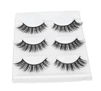 BRRNOO 3 Pairs Magnetic False Eyelashes, Reusable Light Fiber 5D Eyelashes with Magnetic Technology, for Windproof Watertight Deep Eyes Effect