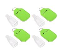 Brrnoo 30pcs 30ml Refillable Travel Bottles Proof Flip Top Lids with Keychain Holder Pouch for Toiletries Cosmetics Liquid Essentials (Green)