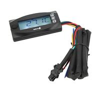 BRRNOO 4 in 1 Motorcycle Voltage and Temperature with Blue Backlight Accurate Oil Temperature Monitoring DC12V Compatible (M14*1.25)