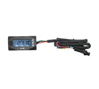BRRNOO 4 in 1 Motorcycle Voltage and Temperature with Blue Backlight Accurate Oil Temperature Monitoring DC12V Compatible (M16*1.5)