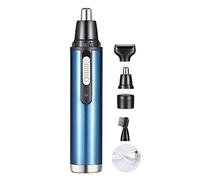 BRRNOO 4 in 1 Nose Hair Trimmer, Electric Nasal Hair Remover, Cleanable Detachable Mini Electric Nasal Hair Trimmer, Grooming Kit for Nose, Ears, Eyebrows, Beard, Face