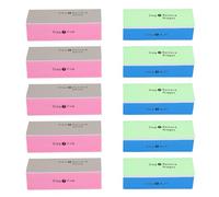 BRRNOO 4 Way Nail Buffer Block, Nail File Smooth Shine Buffer for Manicure, Polisher Sponge Emery Board Sanding Blocks Shine Tool, 10 Pack (10 Piece Set)