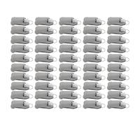 Brrnoo 50pcs Travel Bottles Keychain Holders Set 30ml Refillable Leakproof PET Bottles with Keychain Hooks for Hand Sanitizer Lotion Travel Toiletries (Grey)