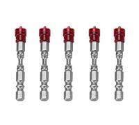 BRRNOO 5Pcs S2 Steel Magnetic Cross Head PH2 Bits Set for Drywall Screws 1/4inch Shank with Strong Magnetism (Red)